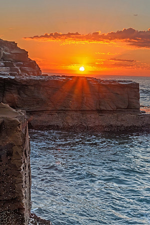 Rock Shelf Sunrise Seascape