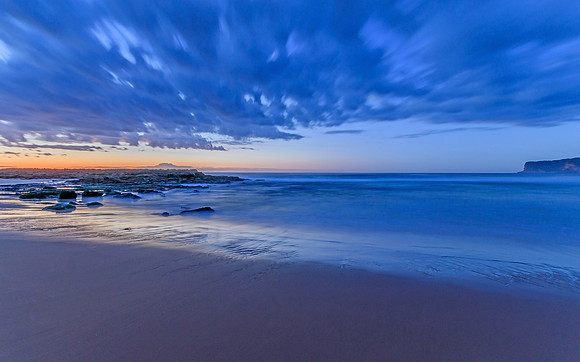 Before daybreak at the beach