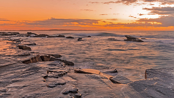 Rocky Daybreak Seascape