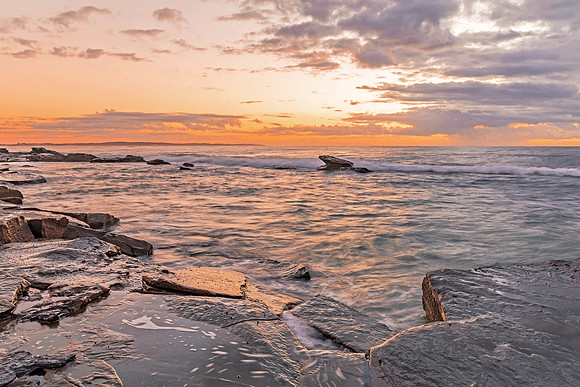 Rocky Daybreak Seascape