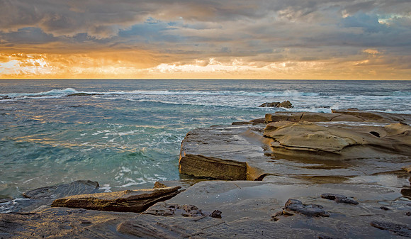 Rocky Sunrise Seascape