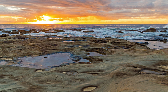 Rocky Sunrise Seascape