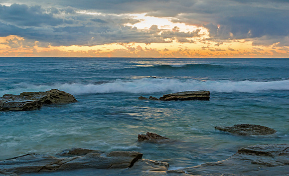 Rocky Daybreak Seascape