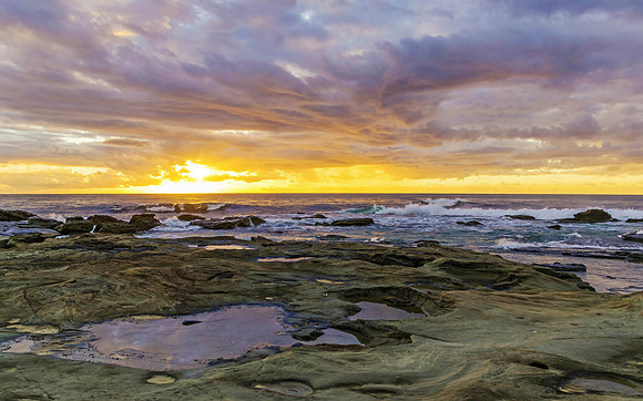 Rocky Sunrise Seascape