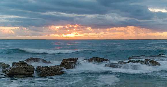 Rocky Sunrise Seascape