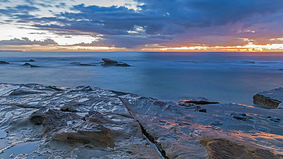Rocky Daybreak Seascape