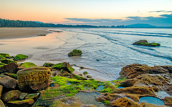 Rocky Daybreak Seascape