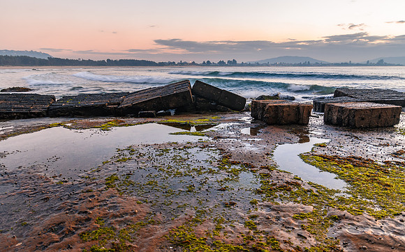 Rocky Daybreak Seascape