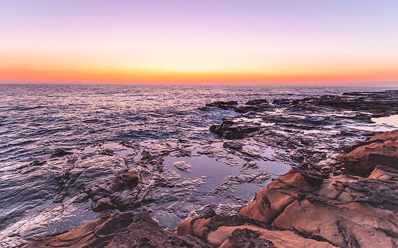 Rocky Sunrise Seascape