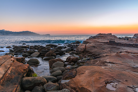 Rocky Sunrise Seascape