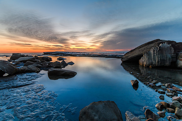 Rocky Daybreak Seascape