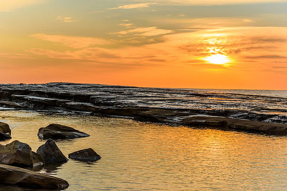 Rocky Sunrise Seascape