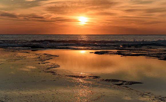 Rocky Sunrise Seascape
