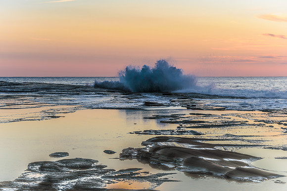 Rocky Sunrise Seascape