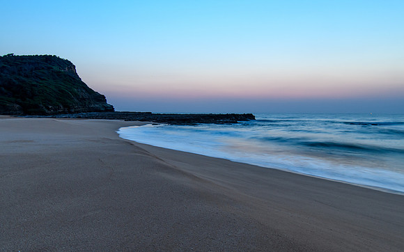 Dawn Seascape with Beach and Headland