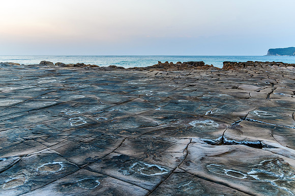 Tessellated Rock Platform Dawn Seascape