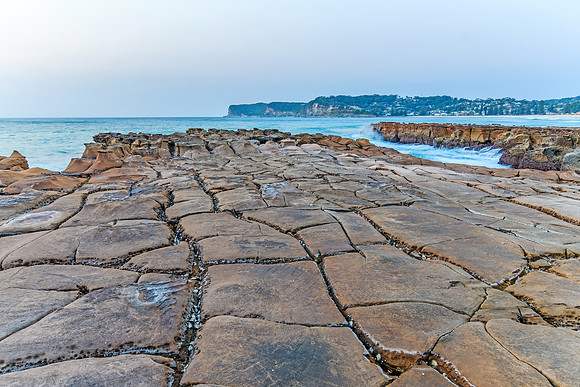 Tessellated Rock Platform Dawn Seascape