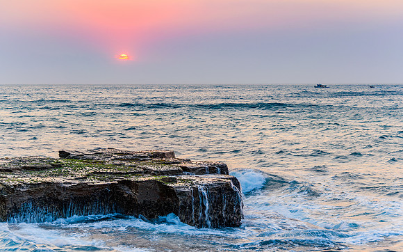 Sunrise Rock Platform Seascape