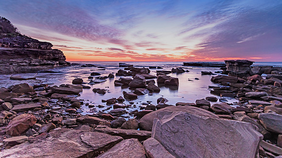 Rocky Daybreak Seascape