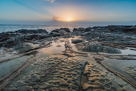 Sunrise Seascape and Rock Platform