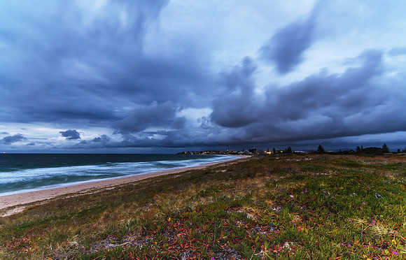 Cloudy and Overcast Daybreak at the Beach