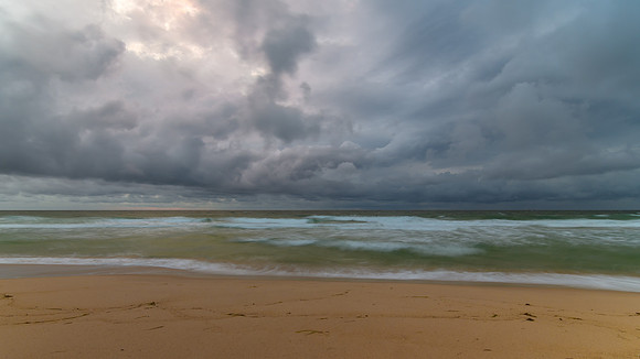 Cloudy and Overcast Daybreak at the Beach