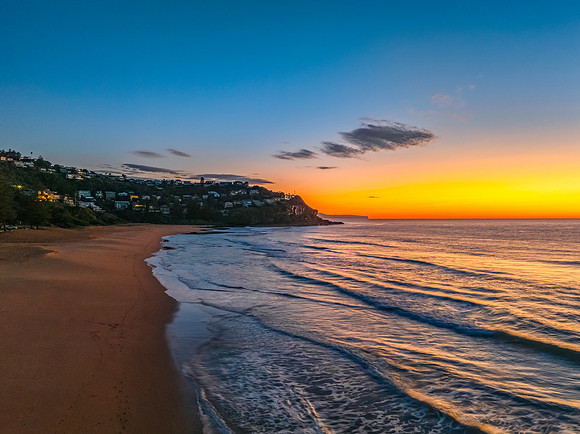 Northern Beaches Sunrise at the seaside with rain clouds