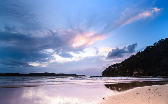 Dawn Seascape with Cloudy Sky