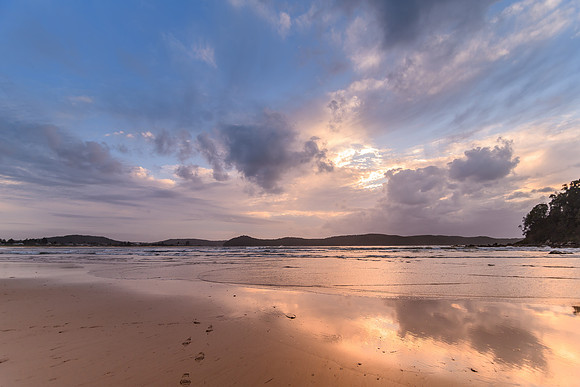 Dawn Seascape with Cloudy Sky