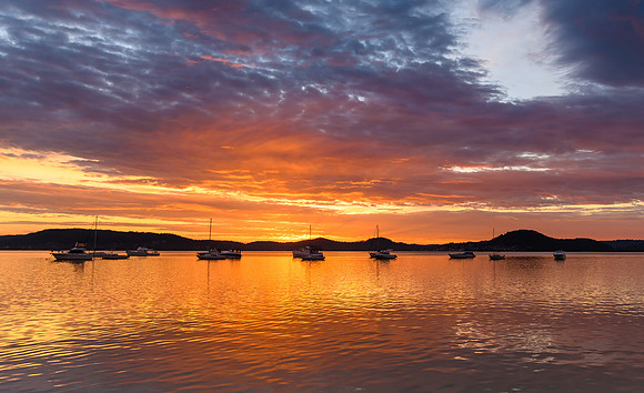 Sunrise and Clouds - Waterscape over the Bay
