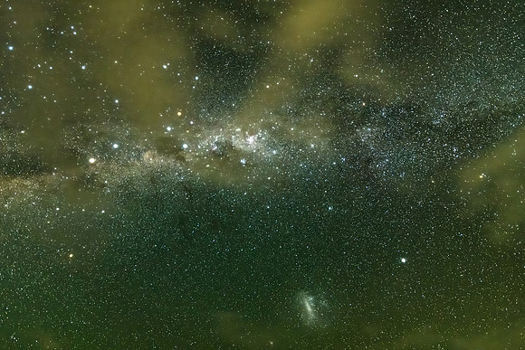 The Milky Way Galaxy with some light cloud