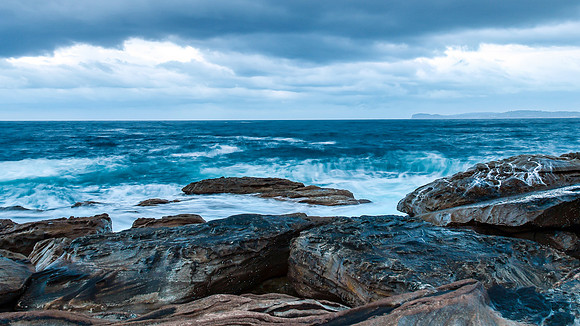 Overcast Daybreak Seascape