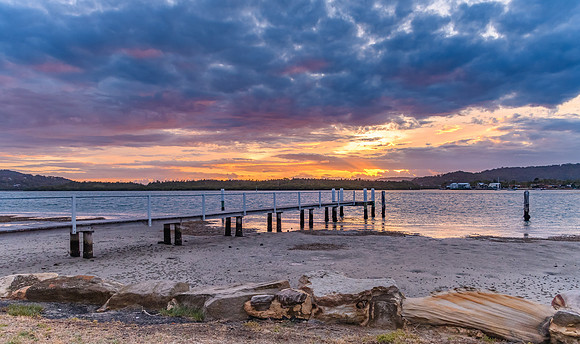 Overcast Sunrise Waterscape