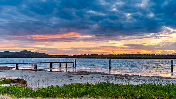 Overcast Dawn Waterscape