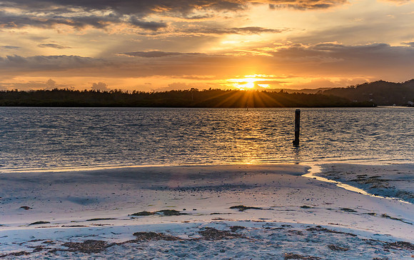 Overcast Sunrise Waterscape