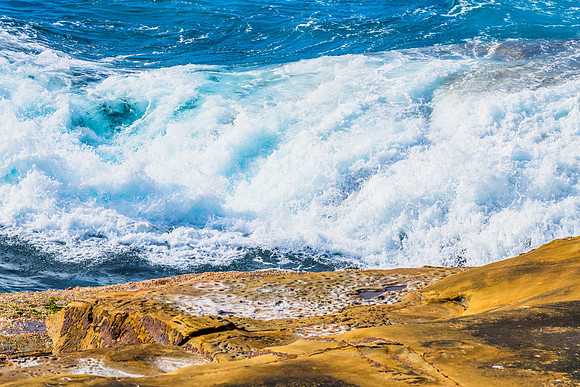 The sea and the rock platform