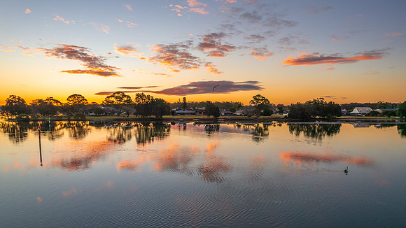 Ohmas Bay Sunset with Clouds and Reflections