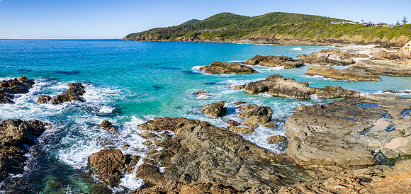 Burgess Beach Aerial Morning Seascape Panorama