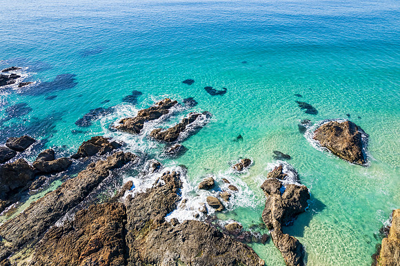 Burgess Beach Aerial Morning Seascape