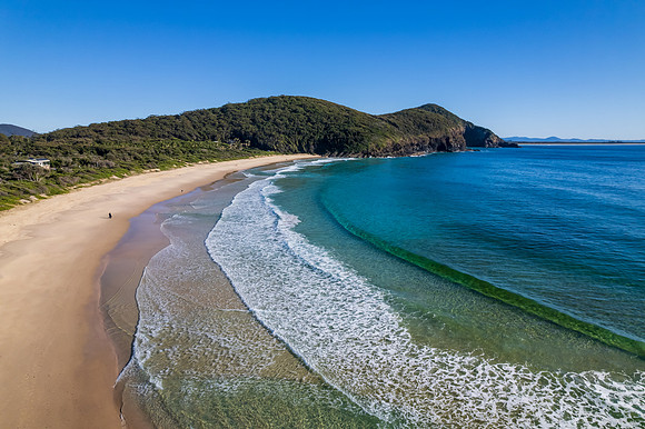 Elizabeth Beach Aerial Morning Seascape