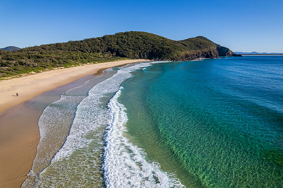 Elizabeth Beach Aerial Morning Seascape