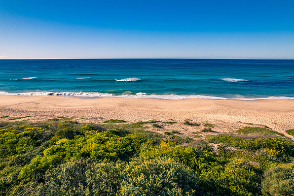 Boomerang Beach Aerial Morning Seascape