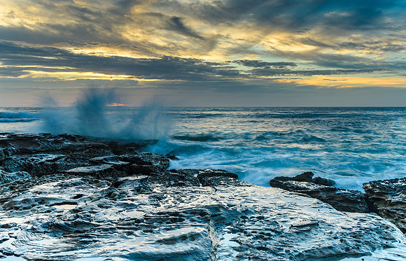Sunrise Seascape and Splash
