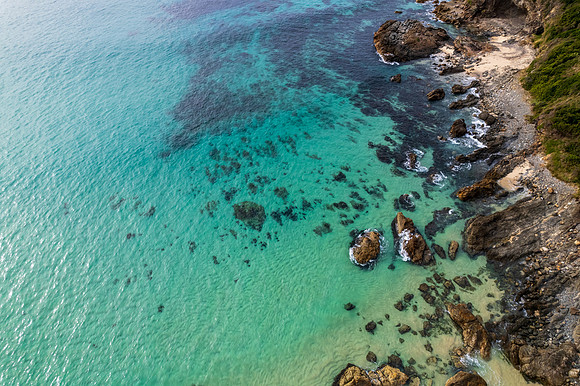 One Mile Beach Morning Seascape Top Down View