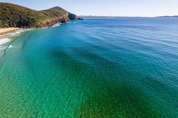Elizabeth Beach Seascape with Tea Tree runoff staining the water