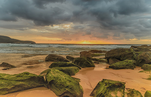 Cloudy Sunrise Seascape