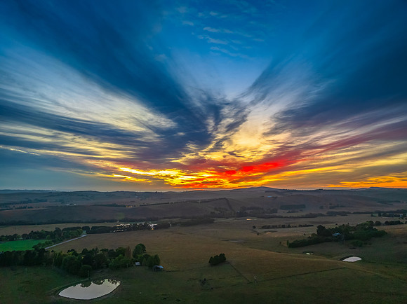Dawn over the countryside