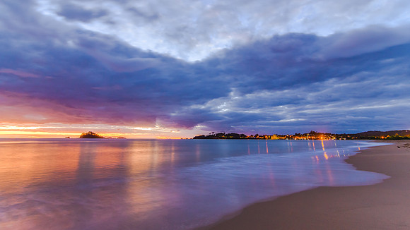 Dawn Seascape with Silhouettes
