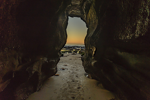 Sunrise Seascape from the Cave