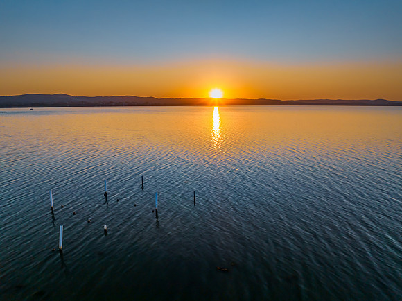 Sunset over the lake
